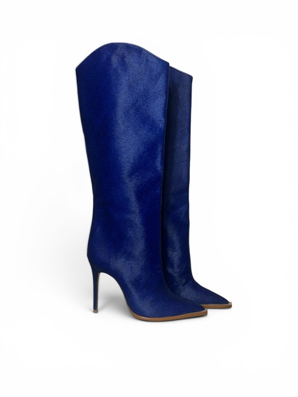 SCHUTZ Rare Maryana Electric Blue Pony Hair Boots